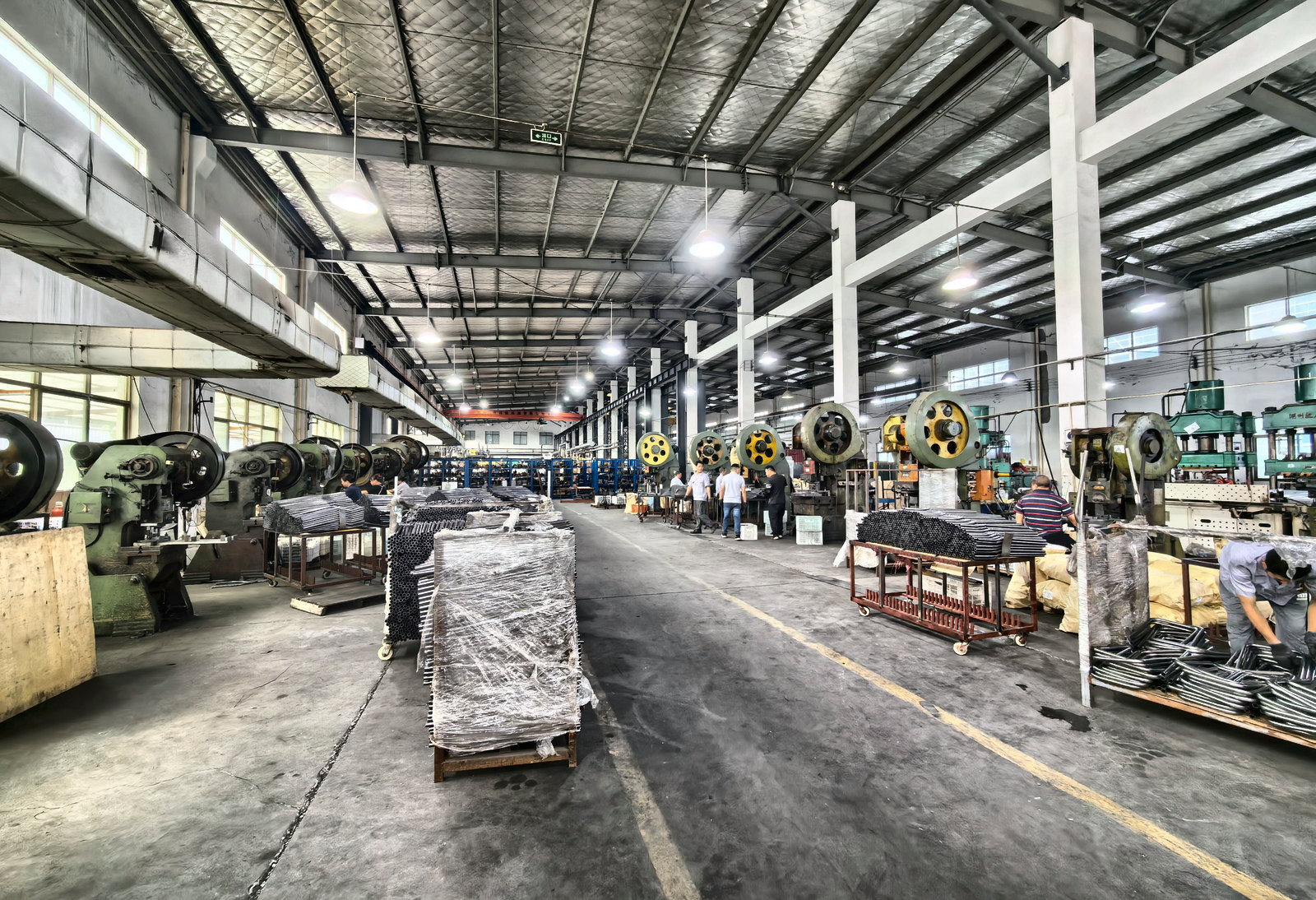 Press shop forming steel frames at WIS Technology