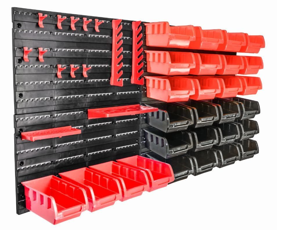 YS12115B 46 Piece Plastic Mounted Wall DIY Tool — storage box by WIS Technology