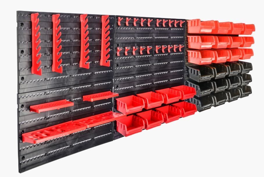 YS12116 66 Piece Plastic Mounted Wall DIY Tool — storage box by WIS Technology