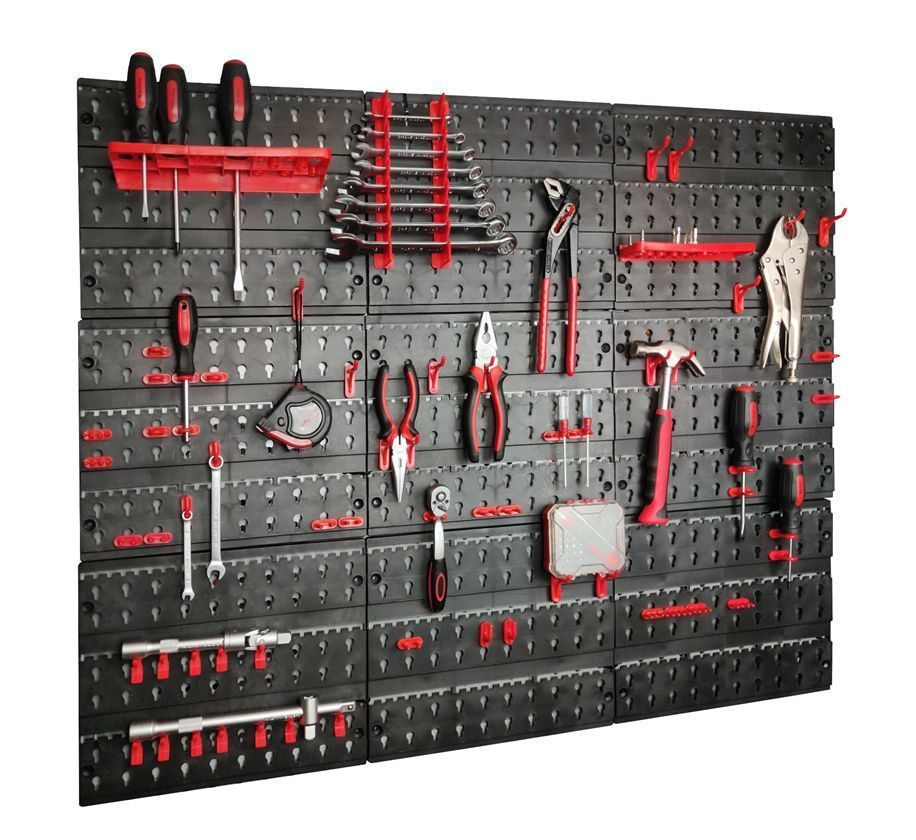 YS13002 73 Piece Plastic Mounted Wall DIY Tool — storage box by WIS Technology