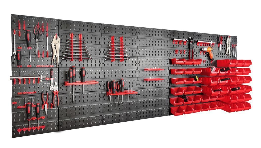 YS13004 155 Piece Plastic Mounted Wall DIY Tool — storage box by WIS Technology