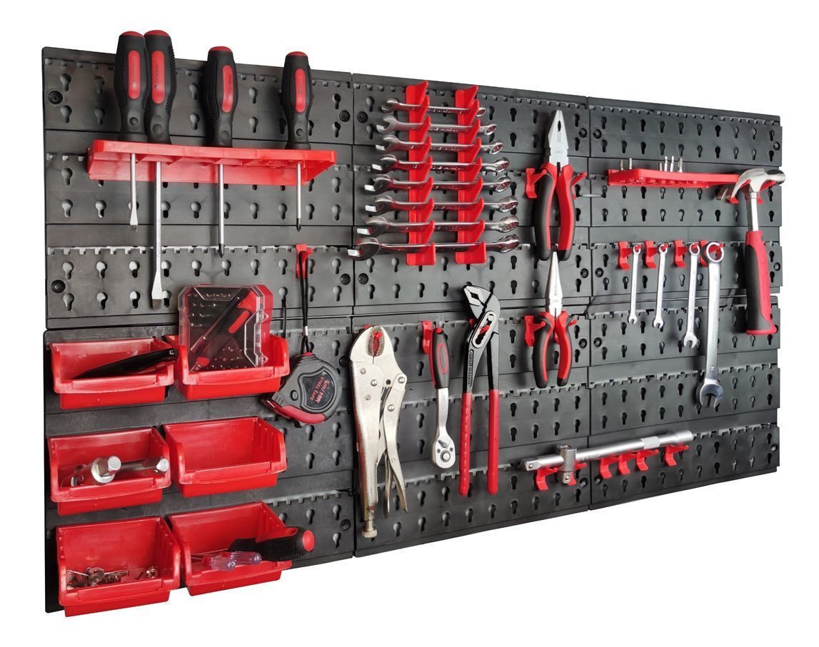 YS13008 36 Piece Plastic Mounted Wall DIY Tool — storage box by WIS Technology