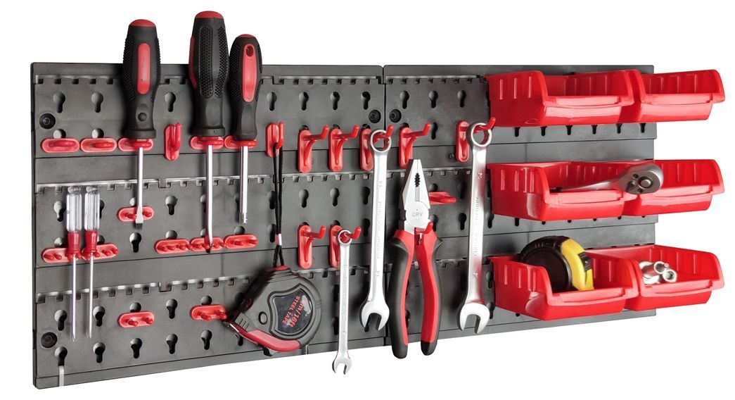 YS13010 32 Piece Plastic Mounted Wall DIY Tool — storage box by WIS Technology